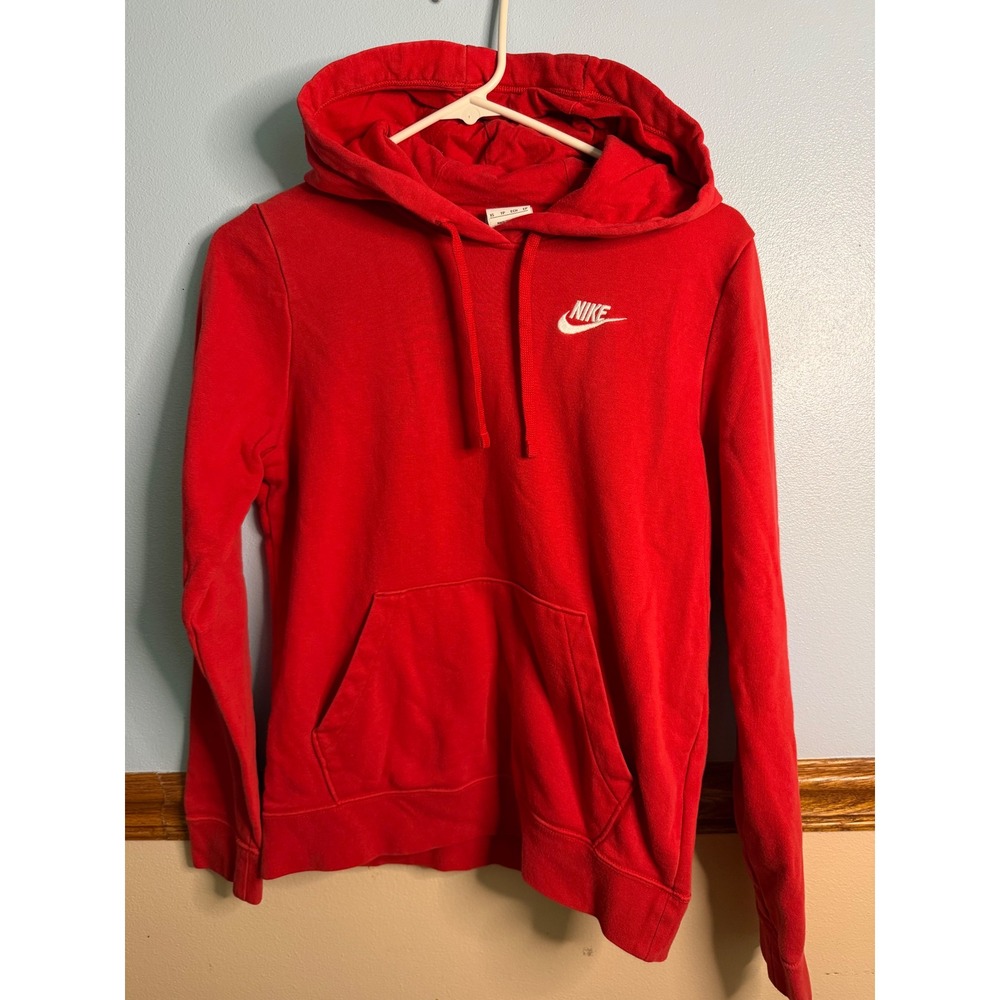 Nike Sportswear Essential Women Red Pullover Hoodie DQ5793-657 XS